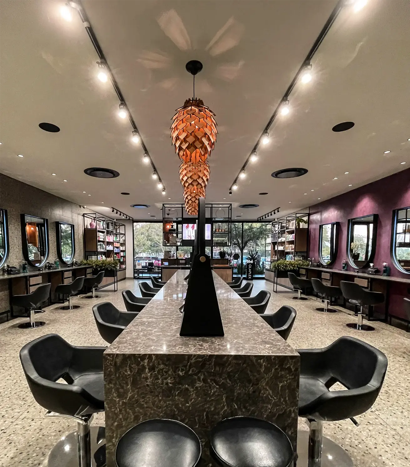 The salon floor at Tuscani Hair in Linksfield, Johannesburg